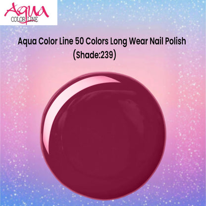 Aqua Color Line 50 Colors Long Wear Nail Polish (Shade:239)