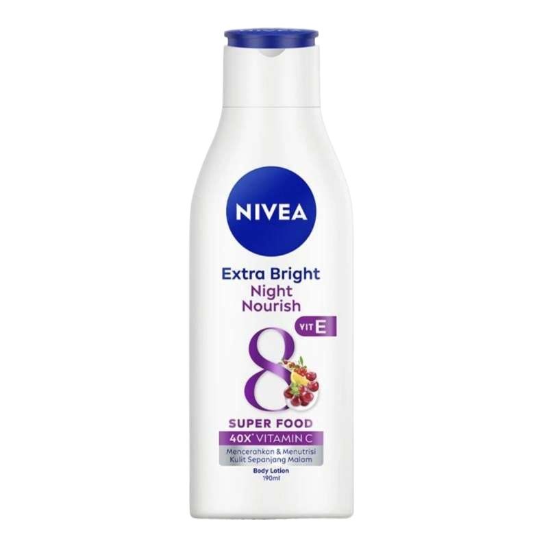 Nivea Extra Bright Night Nourish 8 Super Food Body Lotion 190ml