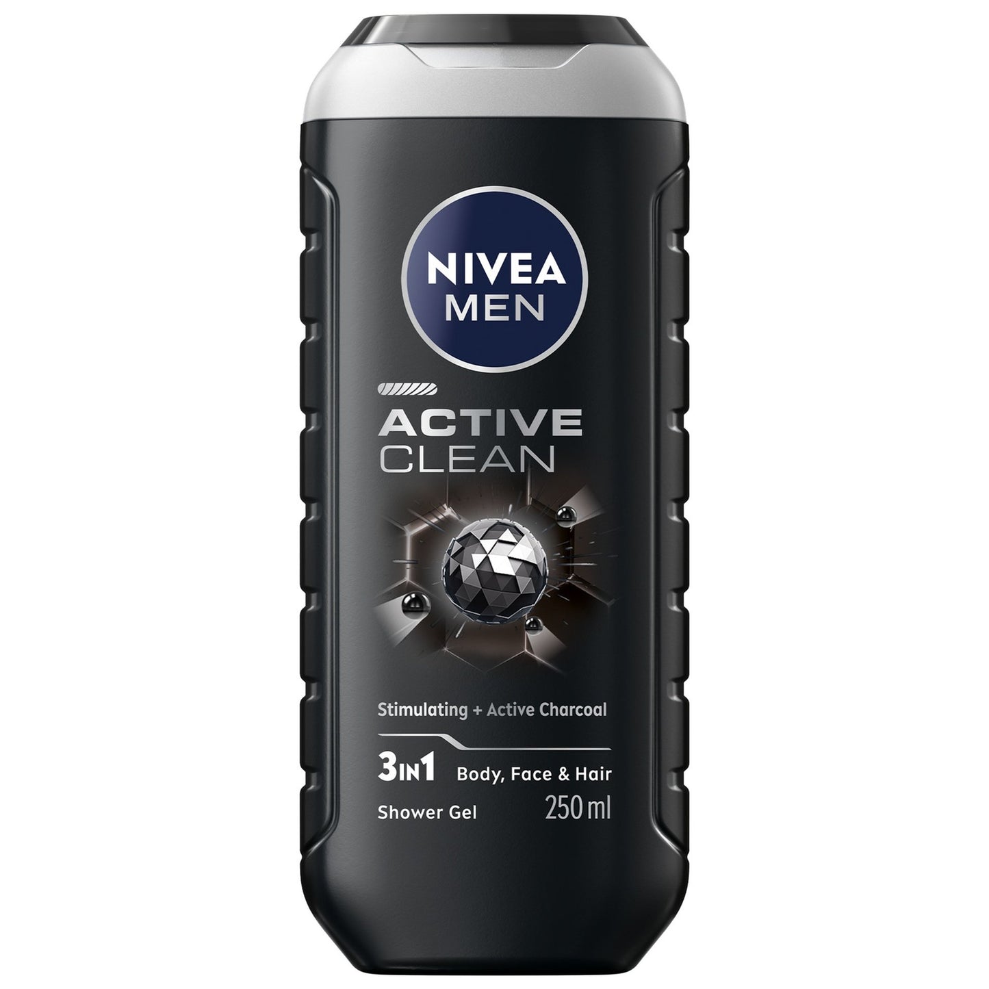 Nivea Men Active Clean 24H Fresh Effect 3-In-1 Shower Gel For Body, Face & Hair 250ml