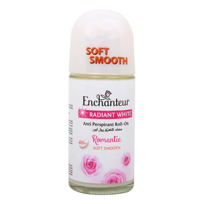 Enchanteur Romantic Soft Smooth Anti-Perspirant Roll-On 50ml – Long Lasting Floral Fragrance Deodorant for Women Freshness & 