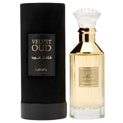 Lattafa Velvet Oud Eau de Parfum 100ml - Long Lasting Luxury Arabic Unisex Fragrance for Men & Women