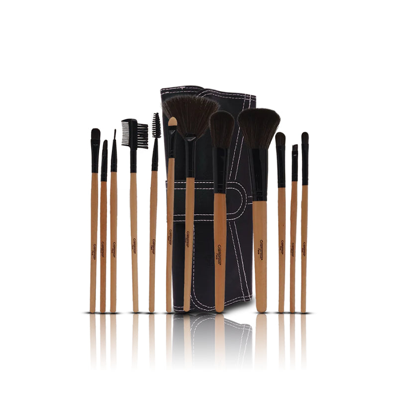 Glamorous Face 12 Piece Leather Brushset