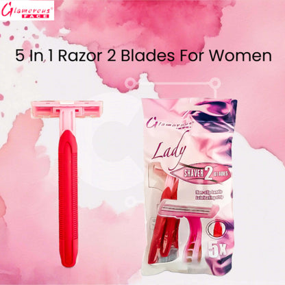 Glamorous Face 5 In 1 Razor 2 Blades For Women