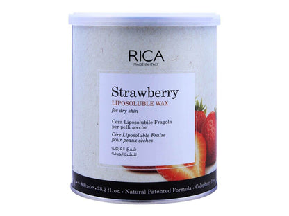 Rica Strawberry Liposoluble Wax For Dry Skin 800-ML