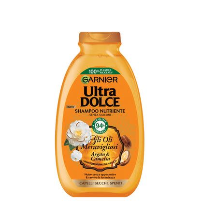 Garnier Ultra Dolce Shampoo Meravigliosi Argan & Camelia 300ml Nourishing & Smooth Hair Care