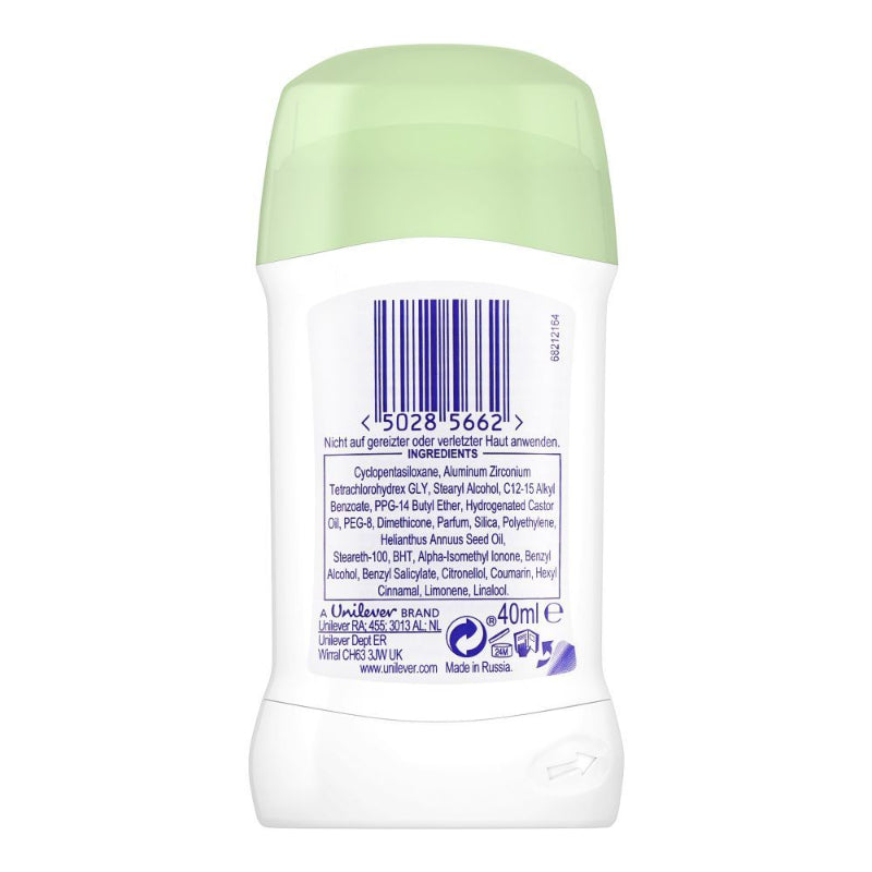 Dove Go Fresh Cucumber & Green Tea New & Improved 1/4 Moisturizing Cream 48H Anti-Perspirant Deodorant Stick 40g