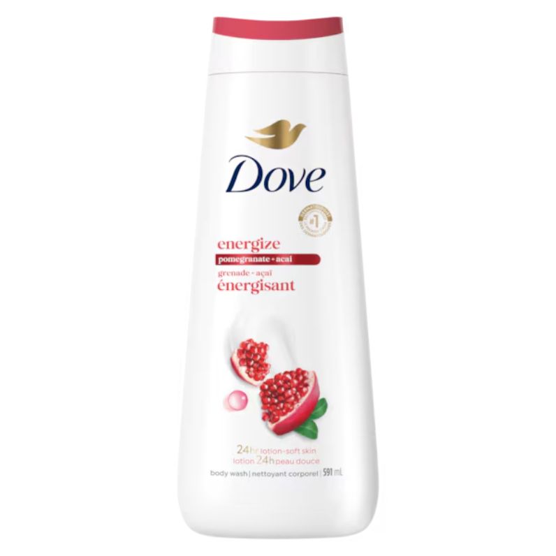 Dove Enrgize Pomegranate + Acai Body Wash 20 fl oz-591ml