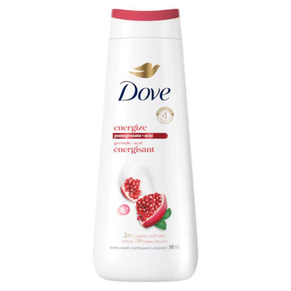 Dove Enrgize Pomegranate + Acai Body Wash 20 fl oz-591ml