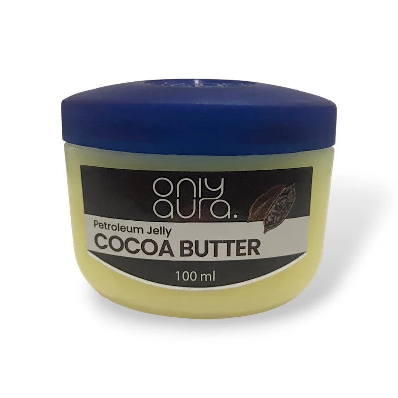 Only Aura Cocoa Butter Petroleum Jelly 100ml - Deep Moisturizing Skincare Jelly for Dry Skin Repair, Soft Smooth Skin, Long L