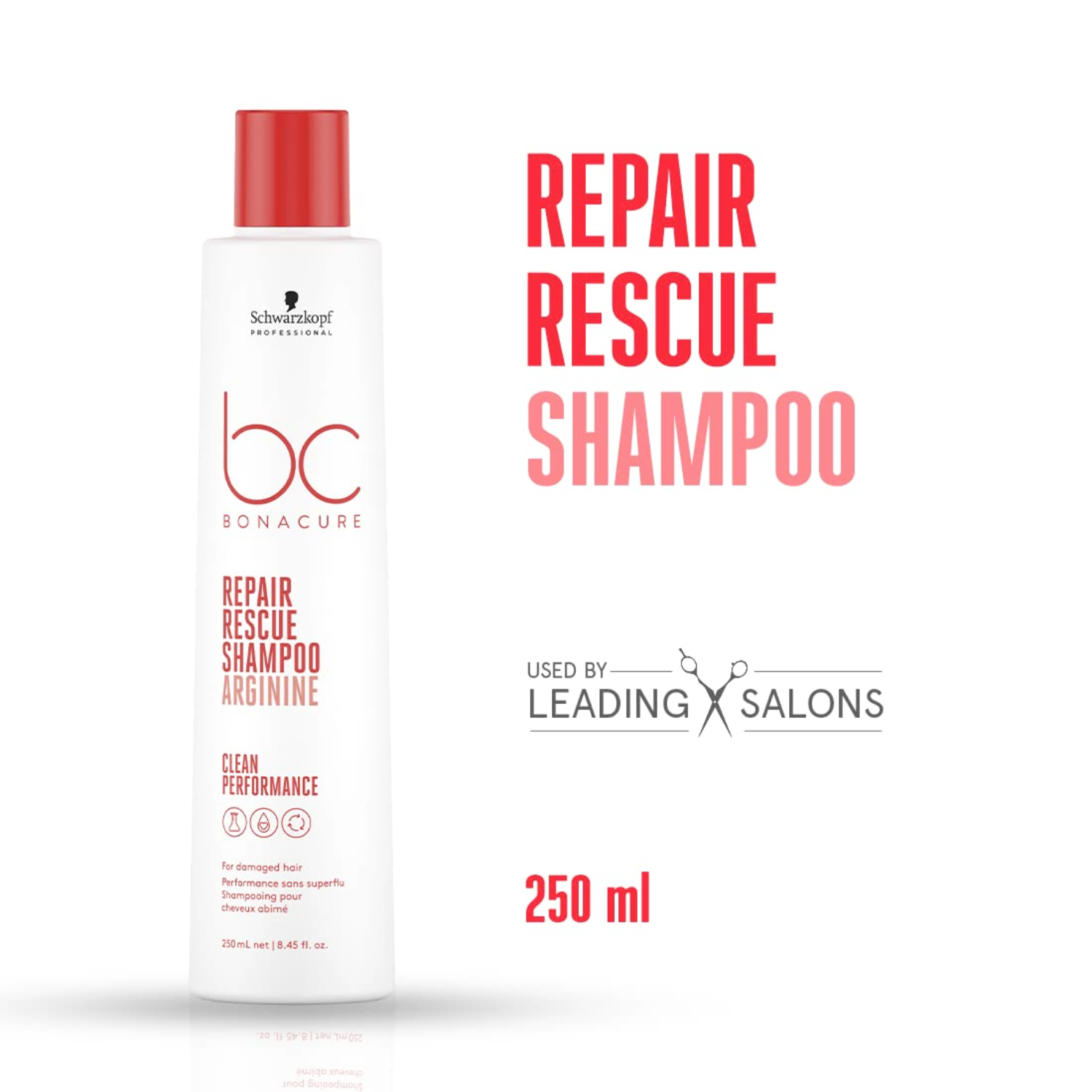 Schwarzkopf BC Bonacure Repair Rescue Shampoo Arginine 250ml Strengthening & Damage Repair Hair