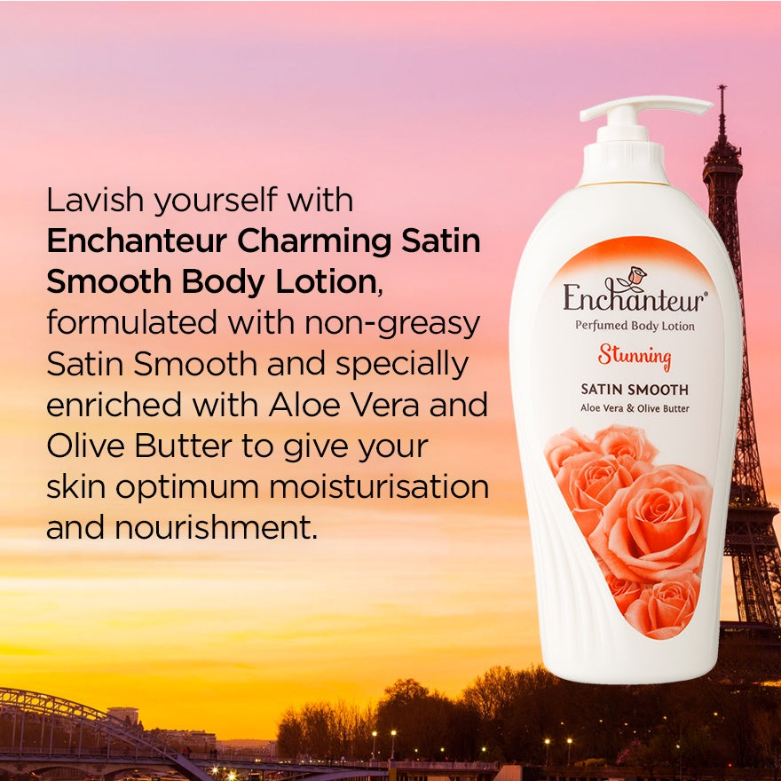 Enchanteur Enticing Stunning Perfumed Body Lotion 500ml - Deep Moisturizing Floral Fragrance Lotion for Soft, Smooth & Radian