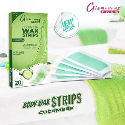 Glamorous Face Body Wax Strips (Cucumber)