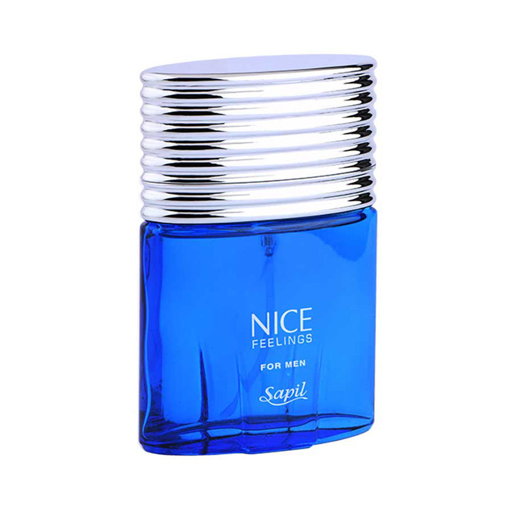 Sapil Nice Feelings Blue Eau de Toilette for Men 75ml - Long Lasting Fresh Aquatic Masculine Fragrance Perfume with All Day C