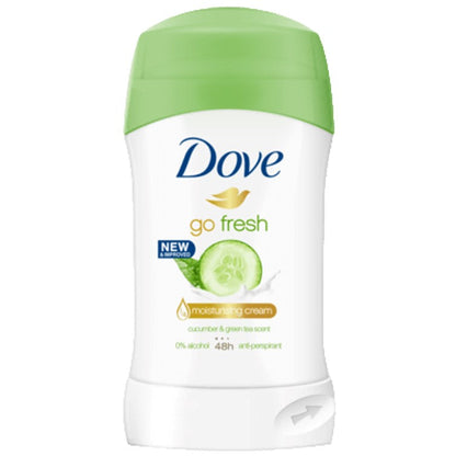 Dove Go Fresh Cucumber & Green Tea New & Improved 1/4 Moisturizing Cream 48H Anti-Perspirant Deodorant Stick 40g