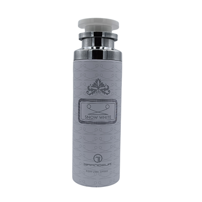 Snow White Grandeur Perfume Spray 200ml - Long Lasting Soft Luxury Body Mist for Men & Women, Clean & Elegant Scent