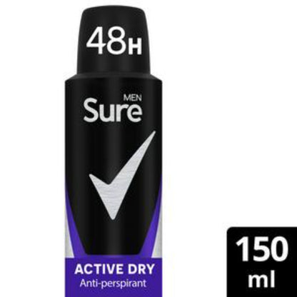 Sure Men 48hr Active Dry Antiperspirant Deodorant Spray