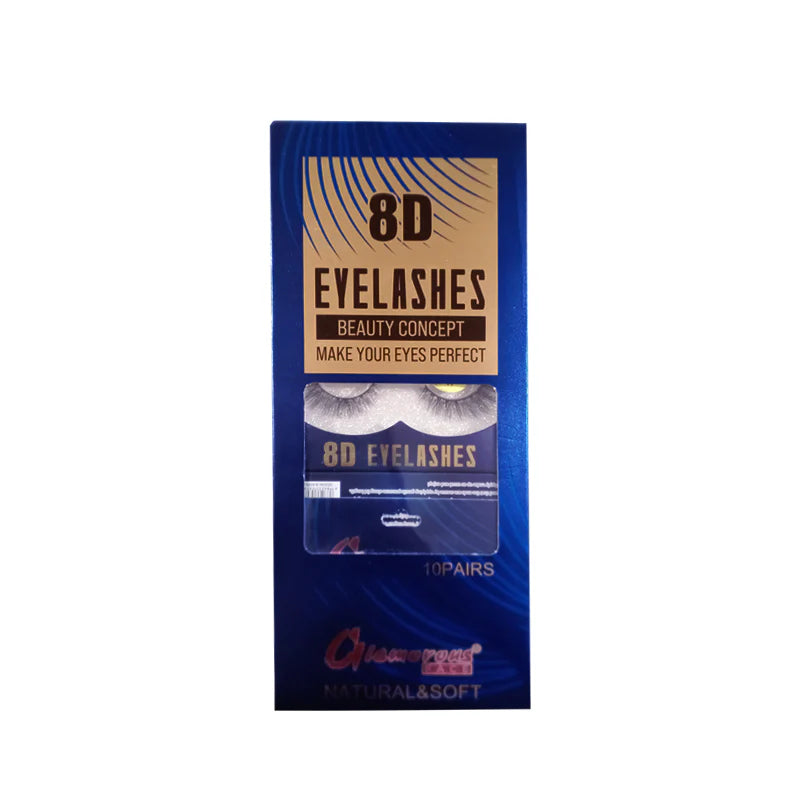 Glamorous Face 8D Mink Hair Eyelashes 10 Pieces (GF 8066)