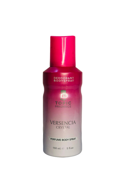 Versencia Crystal Topic Fragrance Perfume Body Spray 150ml - Long Lasting Luxury Body Mist for Men & Women, Fresh & Elegant S