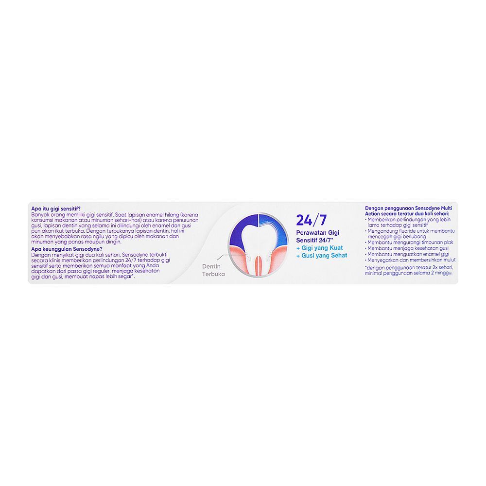 Sensodyne Multi Action Toothpaste 100g Sensitive Teeth 24/7 Protection Halal Formula