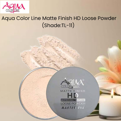 Aqua Color Line Matte Finish HD Loose Powder (Shade:TL-11)
