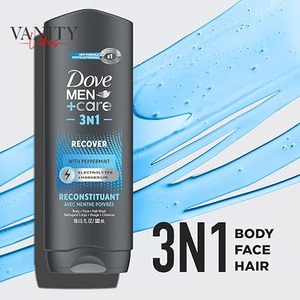 Dove Men+Care 3N1 Recover with Peppermint Bodywash, Face wash + Hair Wash 532-ml