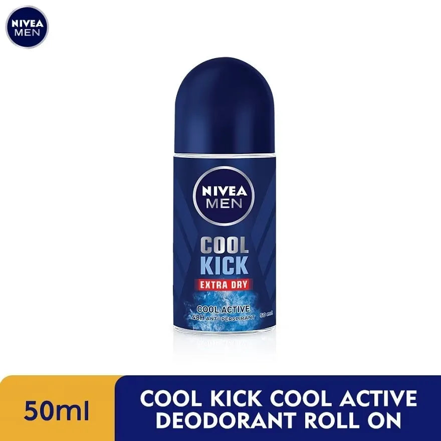Nivea Men Cool Kick Extra Dry Cool Blue Deodorant Roll on 50ml
