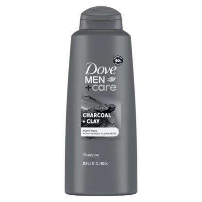 Dove Men+Care Charcoal + Clay Shampoo 603ml Deep Cleansing & Stronger Hair
