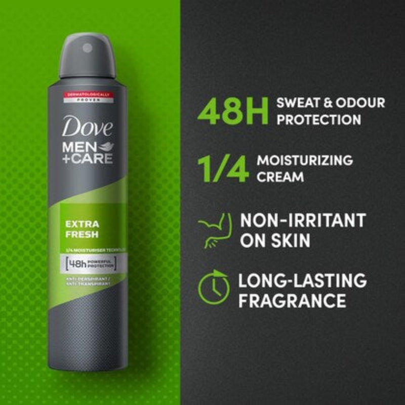 Dove Men+Care Extra Fresh Anti-Perspirant Deodorant Spray for Men 250ml