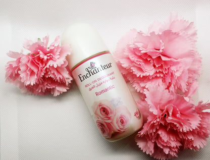 Enchanteur Romantic Roll-On Deodorant for Women 50ml - Long Lasting Floral Fragrance Anti-Perspirant for Freshness & Odor Pro