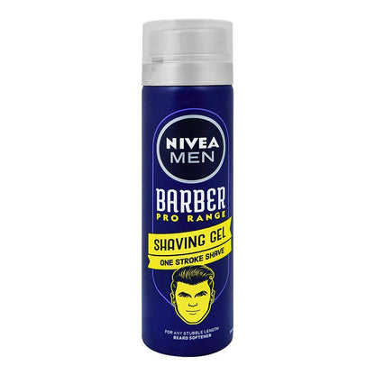 Nivea Men Barber Pro Range Shaving Gel One Stroke Shave 200ml Smooth & Comfortable Shave