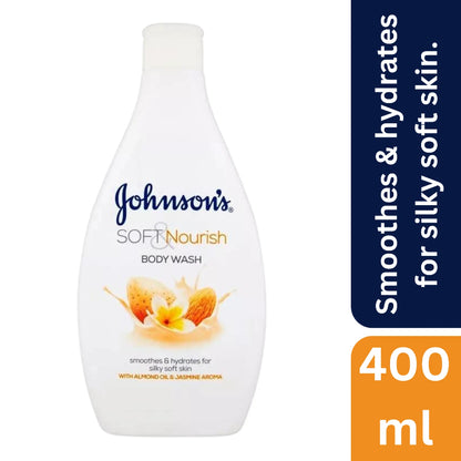 Johnson’s Baby Soft & Nourish Body Wash 400ml – Almond Oil & Jasmine Aroma for Gentle Baby Care
