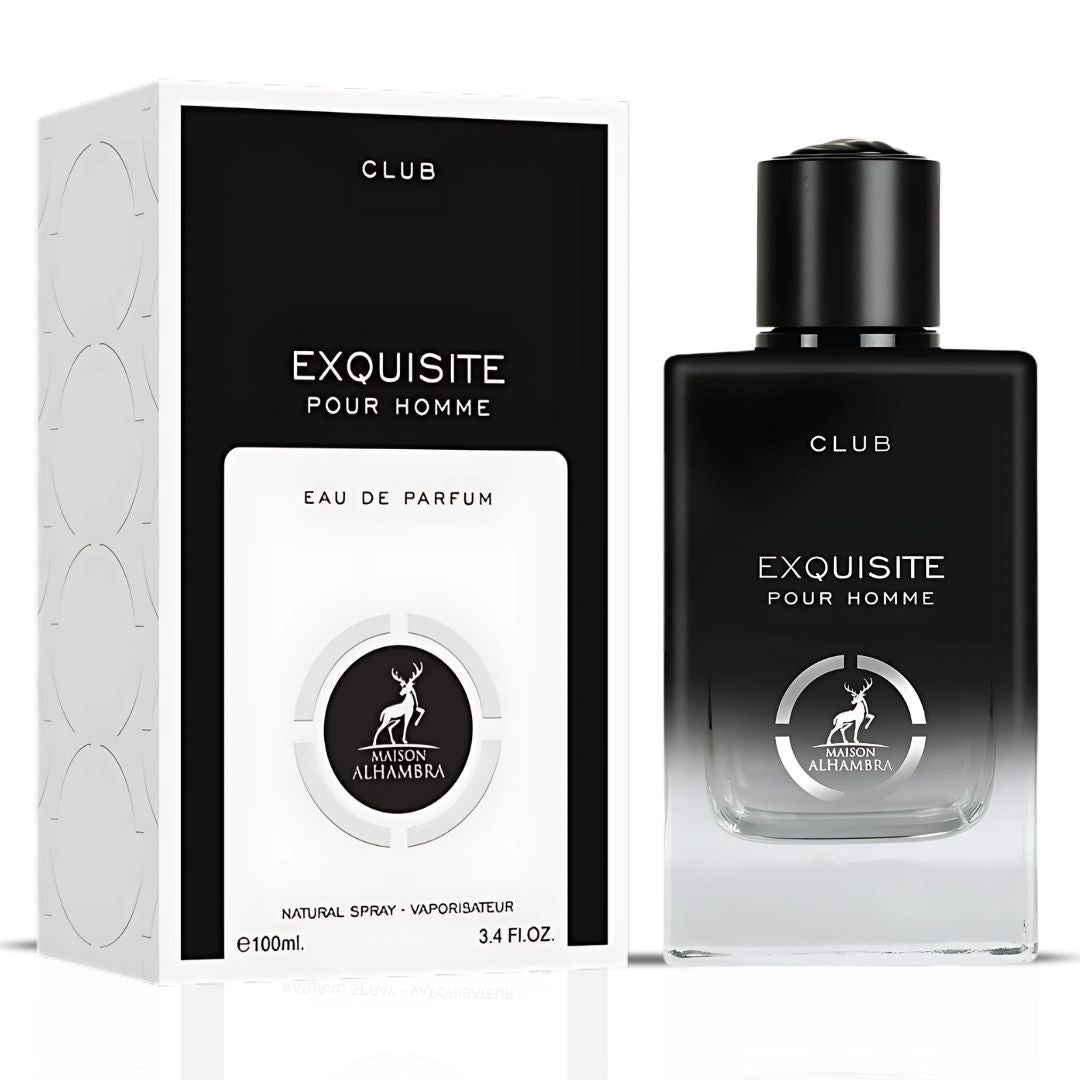 Exquisite Club Pour Homme Eau De Parfum Spray 100ml by Maison Alhambra Long-Lasting Elegant & Masculine Fragrance