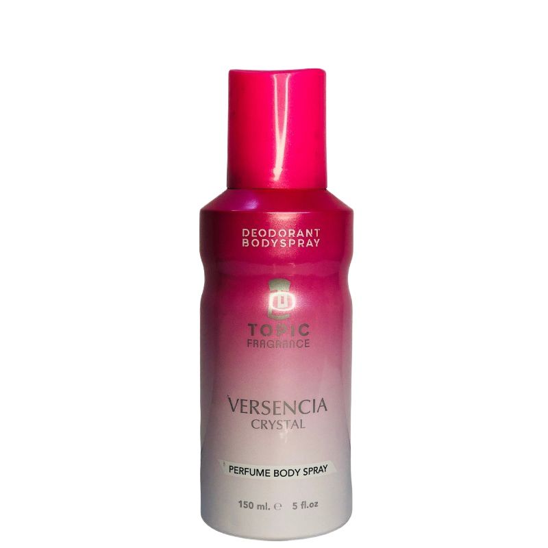 Versencia Crystal Topic Fragrance Perfume Body Spray 150ml – Long Lasting Luxury Body Mist for Men & Women, Fresh & Elegant S