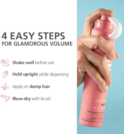 Schwarzkopf Osis+ Volume & Body Air Whip Flexible Mousse 200ml Lightweight Volumizing & Flexible Hold
