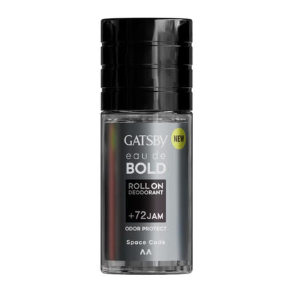 Gatsby Eau de Bold Roll-On Deodorant – 72H Odor Protection Space Code