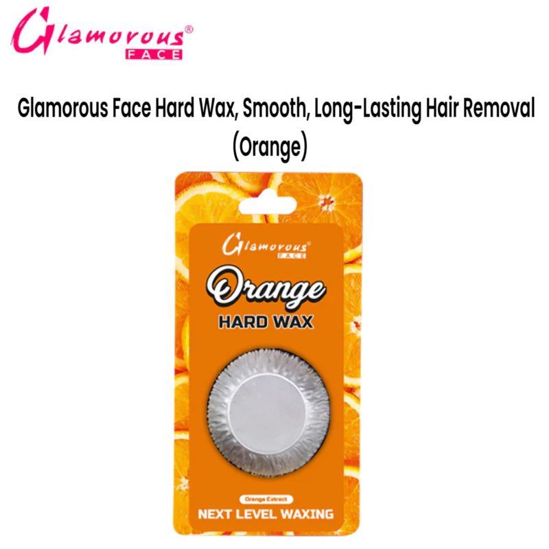 Glamorous Face Hard Wax, Smooth, Long-Lasting Hair Removal (Orange)