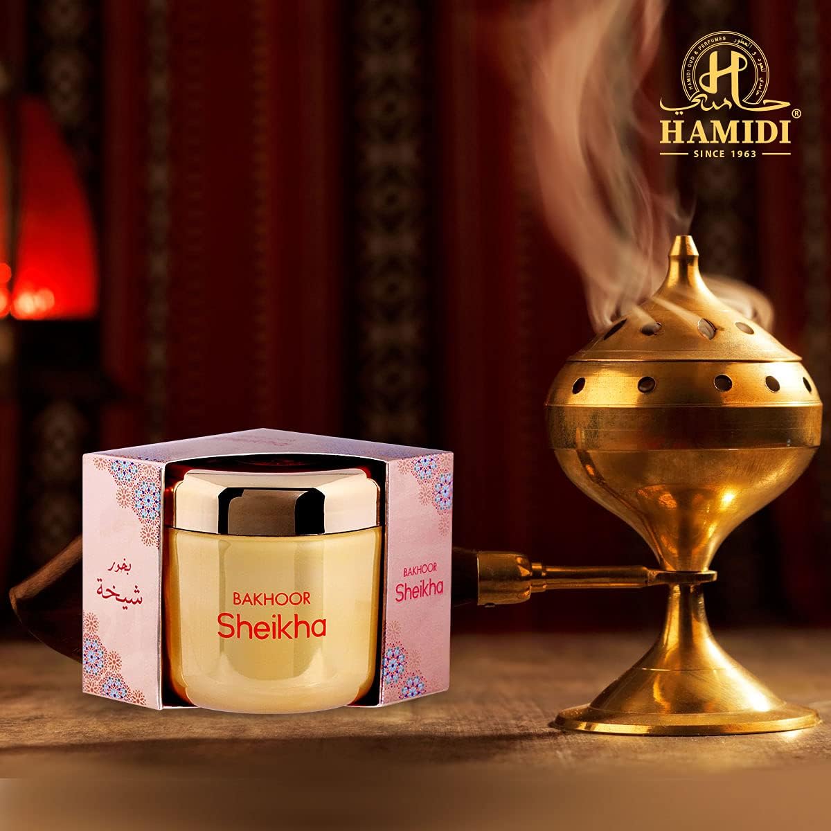 Hamidi Bakhoor Sheikha 70g - Premium Arabic Incense Chips for Long Lasting Floral & Oud Fragrance Home Aroma