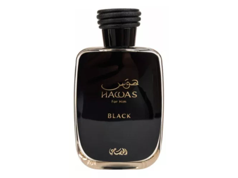Rasasi Hawas Black Eau de Parfum Spray for Men 100ml Long-Lasting Bold & Masculine Fragrance