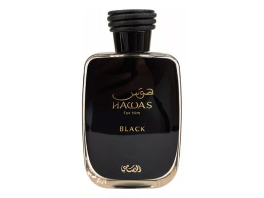 Rasasi Hawas Black Eau de Parfum Spray for Men 100ml Long-Lasting Bold & Masculine Fragrance