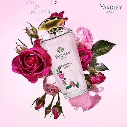 Yardley London English Rose Eau de Toilette for Women 125ml - Elegant Floral Rose Fragrance Perfume with Sparkling Citrus Not