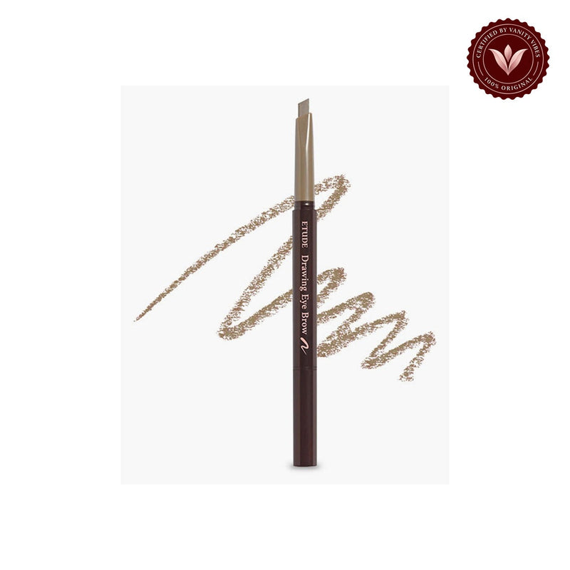 Drawing brow shade/detail on white with Vanity Vibes badge