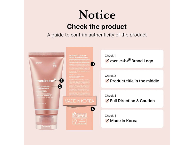 Medicube Collagen Night Wrapping Mask 75 ml Overnight Firming & Hydration (K Beauty)