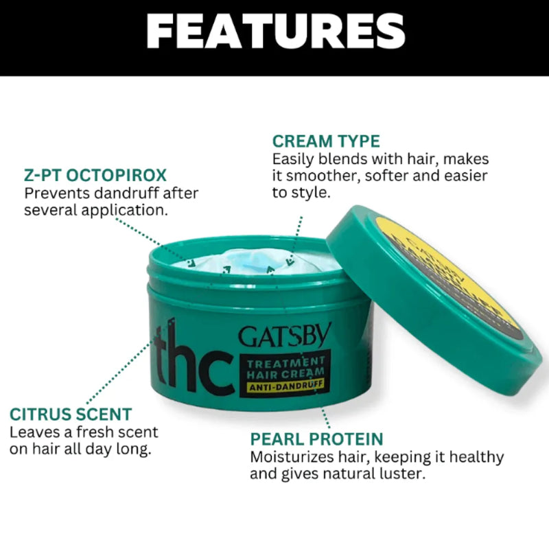 Gatsby Anti Dandruff Treatment Hair Cream 125g