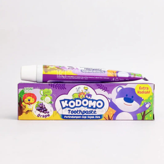 Kodomo Lion Japan Grape Toothpaste 45g Extra Gift Gentle Cavity Protection for Kids