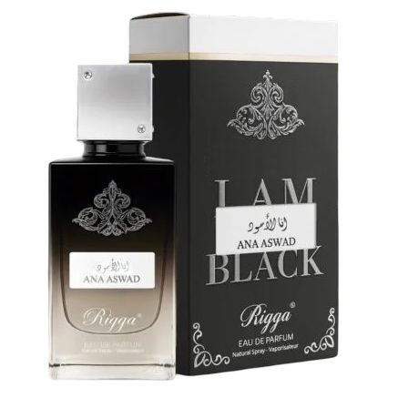Rigga Ana Aswad “I Am Black” Eau De Parfum 100ml – Long Lasting Deep Woody Spicy Oriental Fragrance Perfume for Men Strong Ma