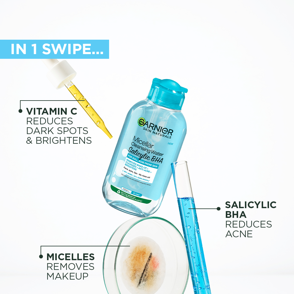 Garnier Salicylic + BHA Micellar Cleansing Water for Acne Prone Skin 125ml