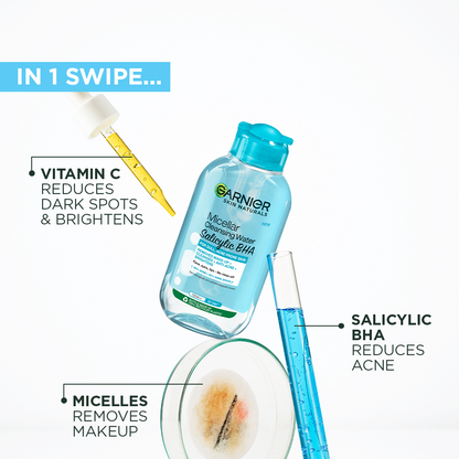 Garnier Salicylic + BHA Micellar Cleansing Water for Acne Prone Skin 125ml