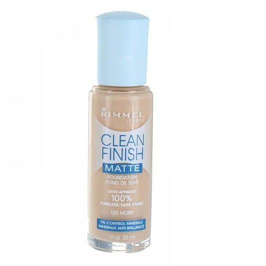 Rimmel Clean Finish Matte Foundation – 120 IVORY