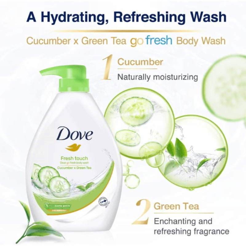 Dove Fresh Touch Refreshing Body Wash 1000g