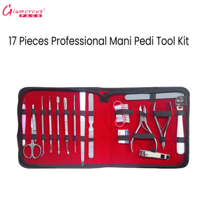 Glamorous Face 17 Pieces Professional Mani Pedi Tool Kit